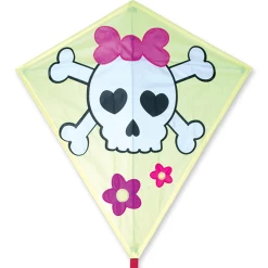 30 In. Diamond Kite - Girl Skull