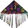 Fringe Delta Kite - Black Peace -Kite Shop 17113p BlackPeaceFringe