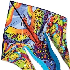 6.5 Ft. Flo-Tail Delta Kite - Rainbow Bird