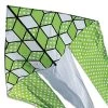 6.5 Ft. Flo-Tail Delta Kite - Green -Kite Shop 33097p GreenCubes FloTailDelta Zoomed 1024