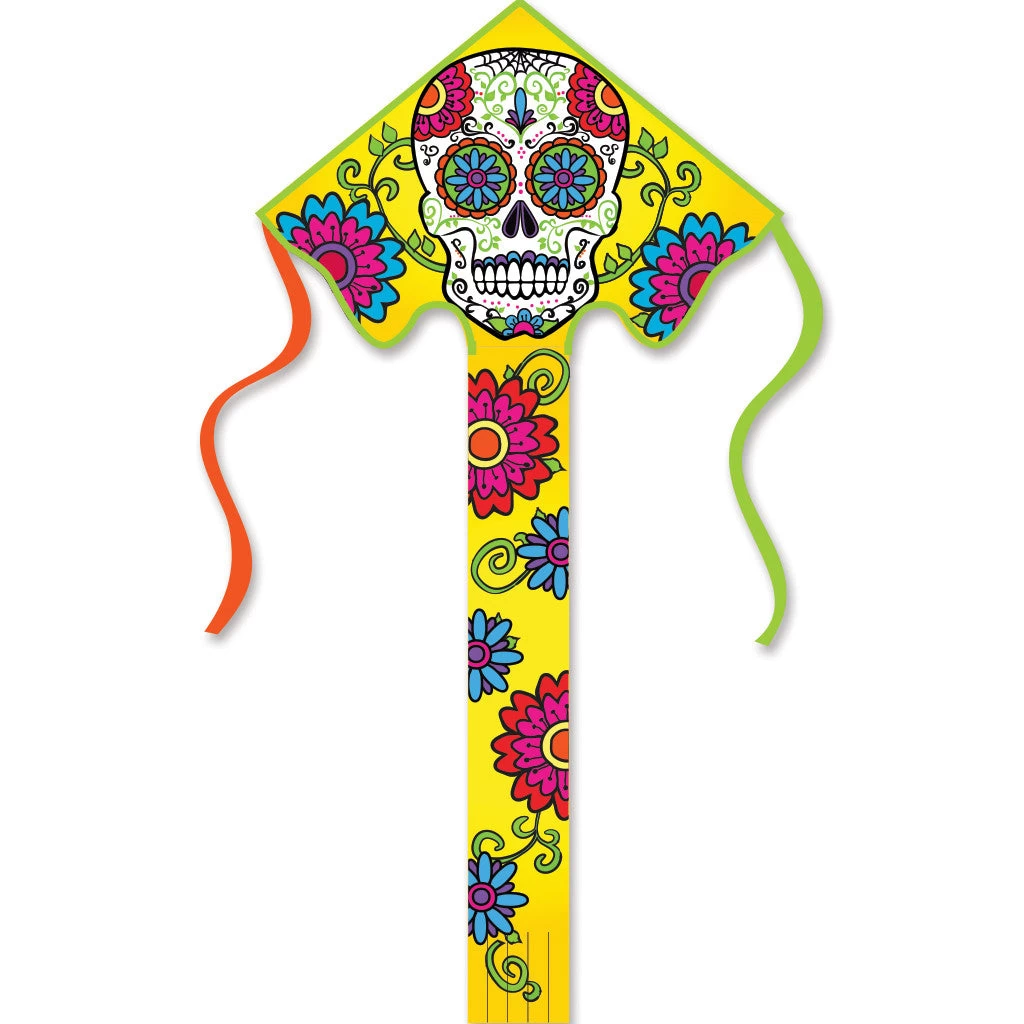 Large Easy Flyer Kite - Sugar Skull Day Of The Dead 4 Large Easy Flyer Kite - Sugar Skull Day Of The Dead - Image 2