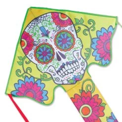 Large Easy Flyer Kite - Sugar Skull Day Of The Dead