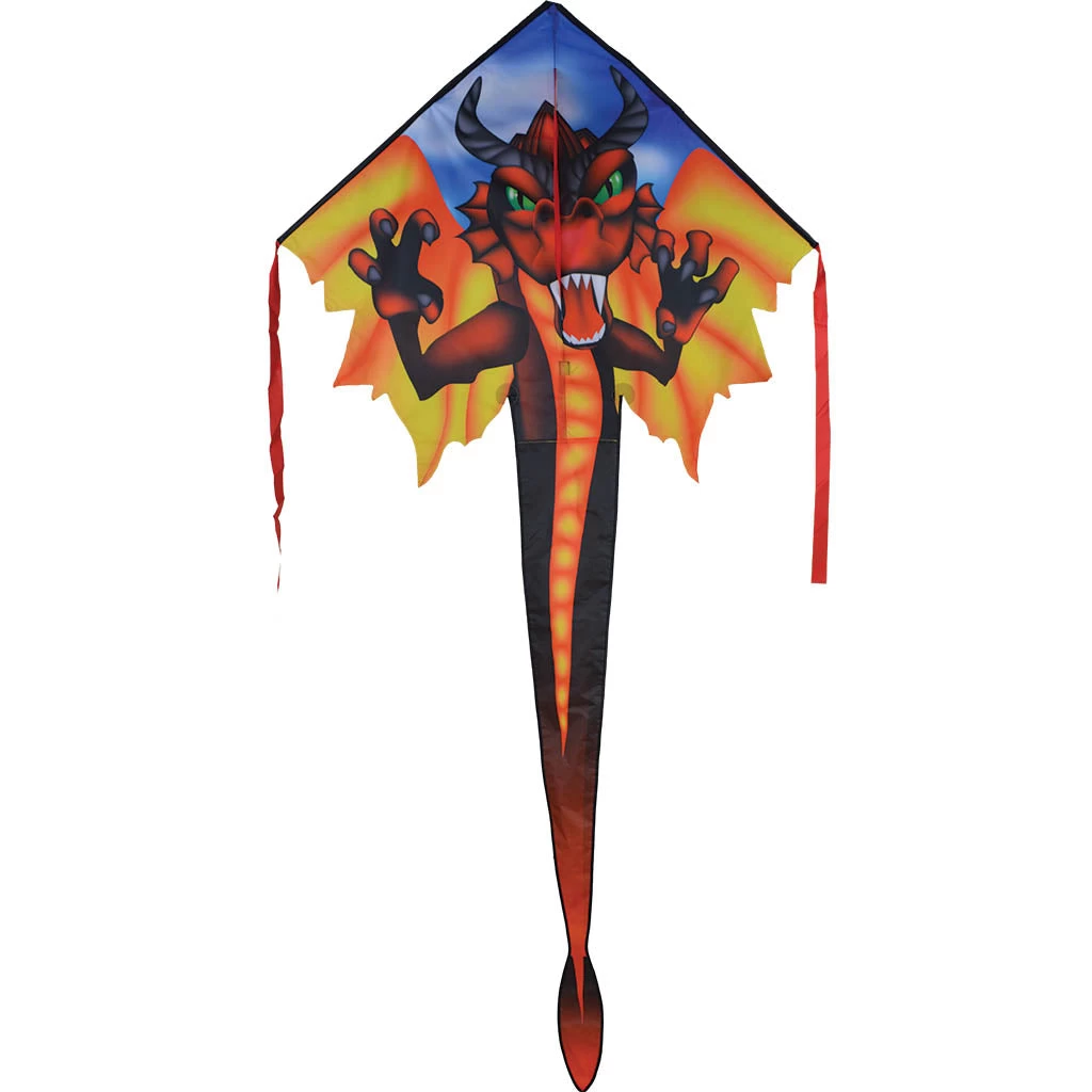 Large Easy Flyer Kite - Red Dragon 4 Large Easy Flyer Kite - Red Dragon - Image 2
