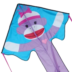 Large Easy Flyer Kite - Girly Sock Monkey