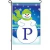 12 In. Winter Monogram Flag - P