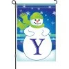 12 In. Winter Monogram Flag - Y -Kite Shop 51001g MonogramSnowman LetterY