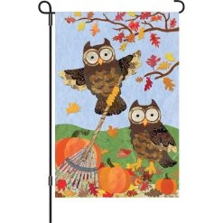 12 In. Flag- Autumn Owls