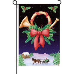 12 In. Flag - Holiday Horn