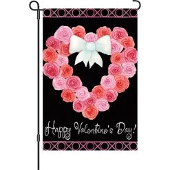 12 In. Flag- Valentine Wreath