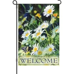 12 In. Flag- Welcome Daisies