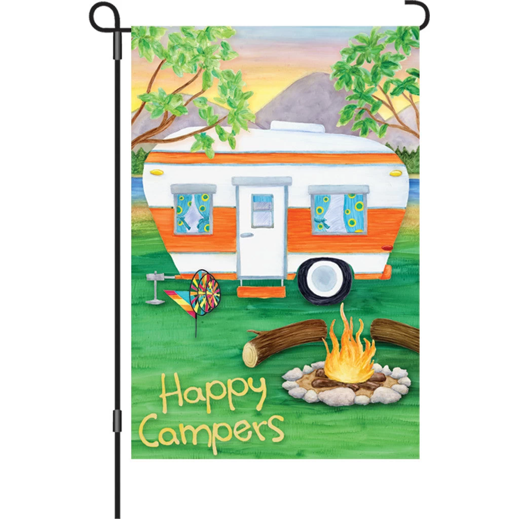12 In. Flag - Happy Campers 3 12 In. Flag - Happy Campers