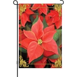 12 In. Flag - Elegant Poinsettia