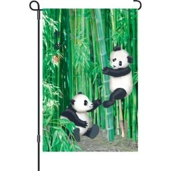 12 In. Flag - Playful Pandas