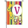 12 In. SummerMonogram Flag - V -Kite Shop 51461g V summer
