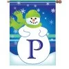 28 In. Winter Monogram Flag - P