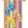 28 In. Flag - Espadrille Flip Flops