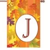 28 In. Fall Monogram Flag - J -Kite Shop 52413p J