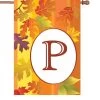 28 In. Fall Monogram Flag - P -Kite Shop 52419p P