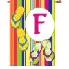 28 In. Summer Monogram Flag - F -Kite Shop 52446g F summer