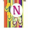 28 In. Summer Monogram Flag - N -Kite Shop 52454g N summer