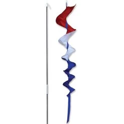 SoundWinds Medium Fusilli Spinning Recumbent Bike Windsock - Patriotic