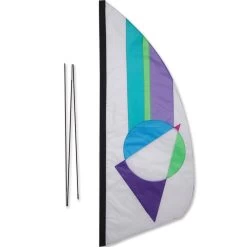 3.5 Ft. Recumbent Bike Feather Banner - Pastel Prizm