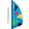 3.5 Ft. Recumbent Bike Feather Banner - Marine Jazz -Kite Shop 53707p MarineJazz bikepole 1024