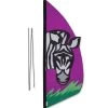 3.5 Ft. Recumbent Bike Feather Banner - Zebra -Kite Shop 53712p Zebra bikepole 1024