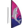 3.5 Ft. Recumbent Bike Feather Banner - Dolphin -Kite Shop 53713p Dolphin bikepole 1024