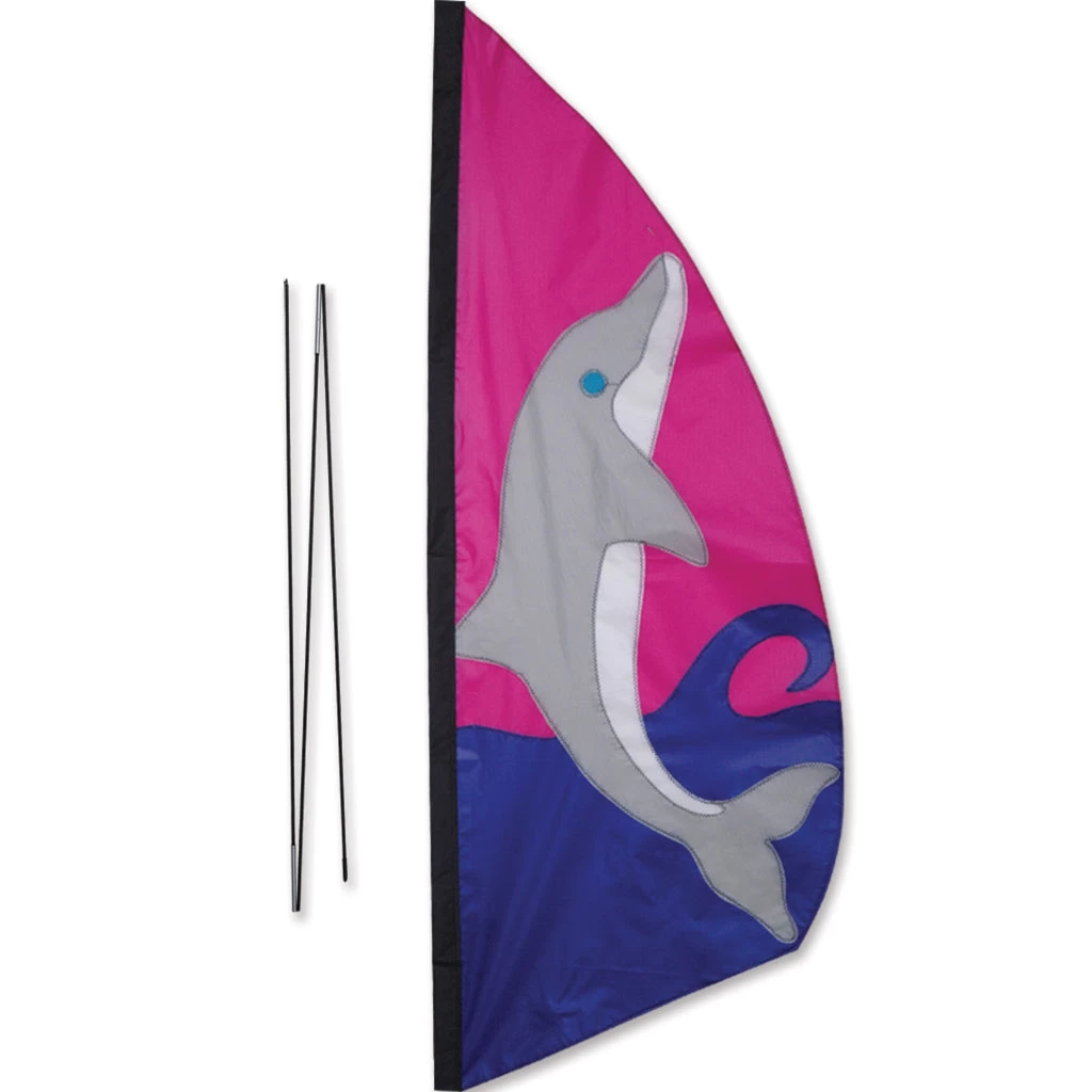 3.5 Ft. Recumbent Bike Feather Banner - Dolphin 3 3.5 Ft. Recumbent Bike Feather Banner - Dolphin