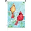 12 In. Flag - Winter Cardinals