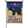 12 In. Burlap Flag - Stay Wild -Kite Shop 56287p Stay Wild 1024