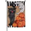 12 In. Flag - Halloween Cat And Moon -Kite Shop 56288p HalloweenCatAndMoon Garden 1024