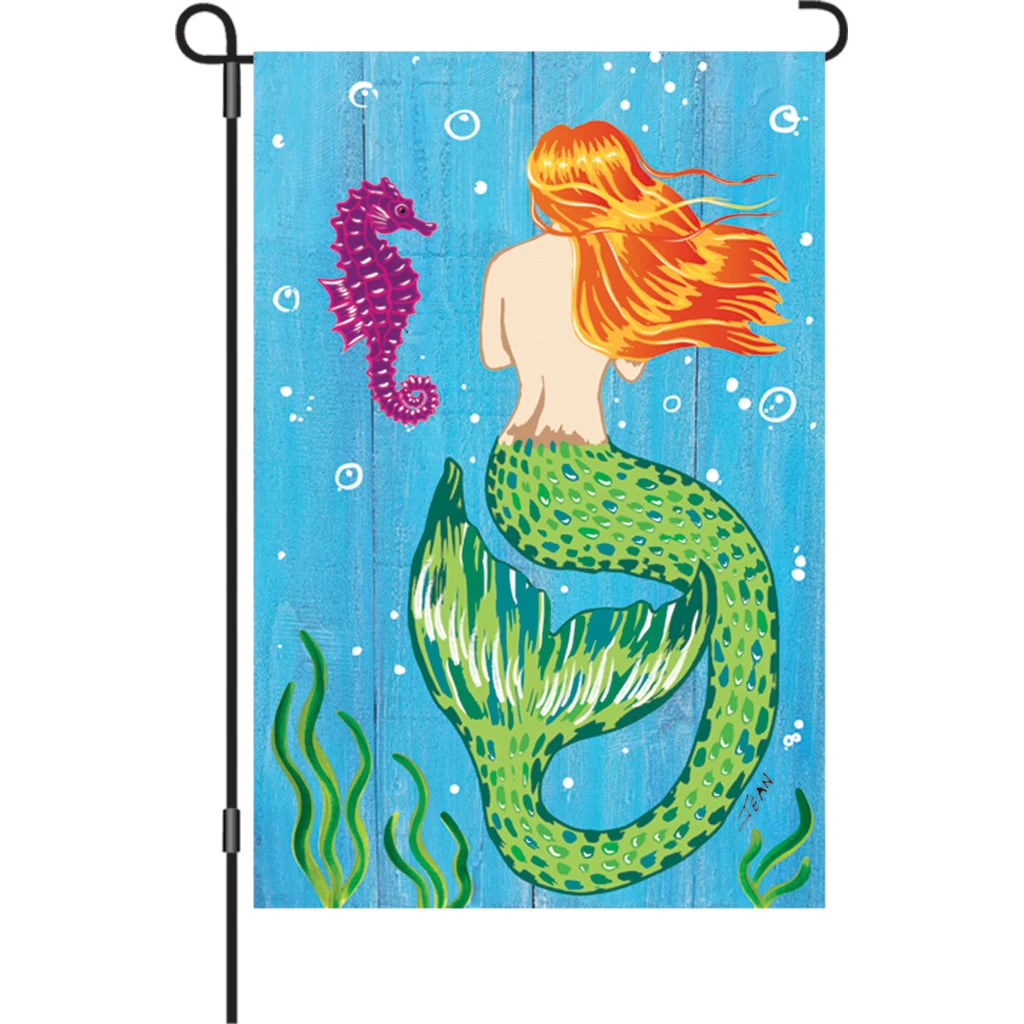 12 In. Flag - Mermaid & Seahorse 3 12 In. Flag - Mermaid & Seahorse