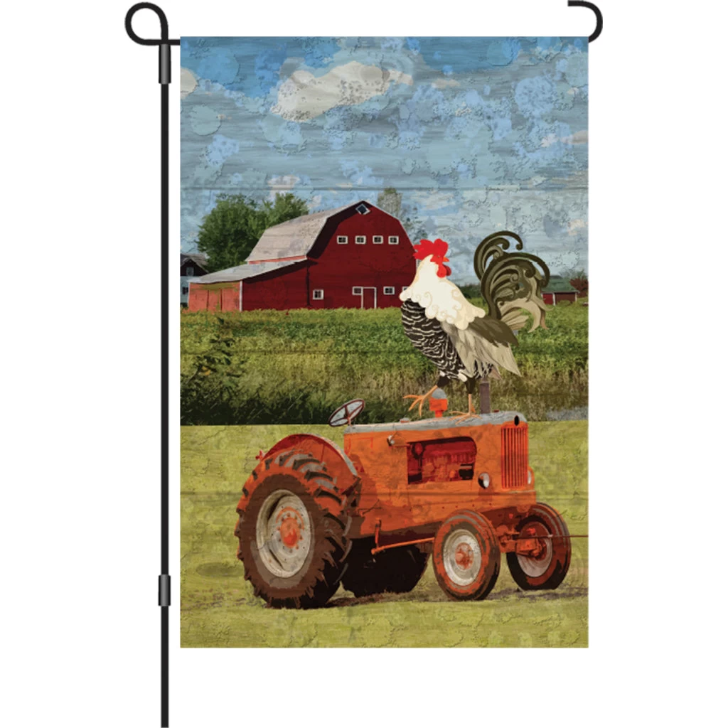 12 In. Flag - Farmers Market Rooster 3 12 In. Flag - Farmers Market Rooster