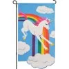 13 In. Enhanced Flag - Rainbow Unicorn -Kite Shop 56306p RAinbowUnicorn AppliqueFlag 1024