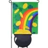 13 In. Enhanced Flag - Lucky Pot O' Gold -Kite Shop 56316p LuckyPotOGold AppliqueFlag 1024