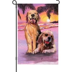 12 In. Flag - Beach Dogs