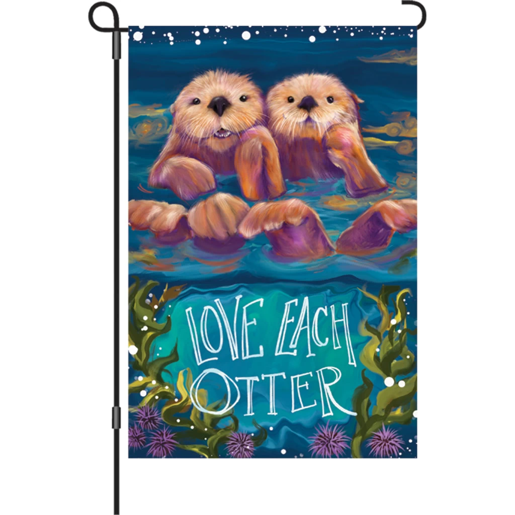 12 In. Flag - Sea Otters 3 12 In. Flag - Sea Otters