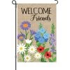 12 In. Flag - Welcome Friends Flowers -Kite Shop 56366p WelcomeFriendsFlowers Garden 1024
