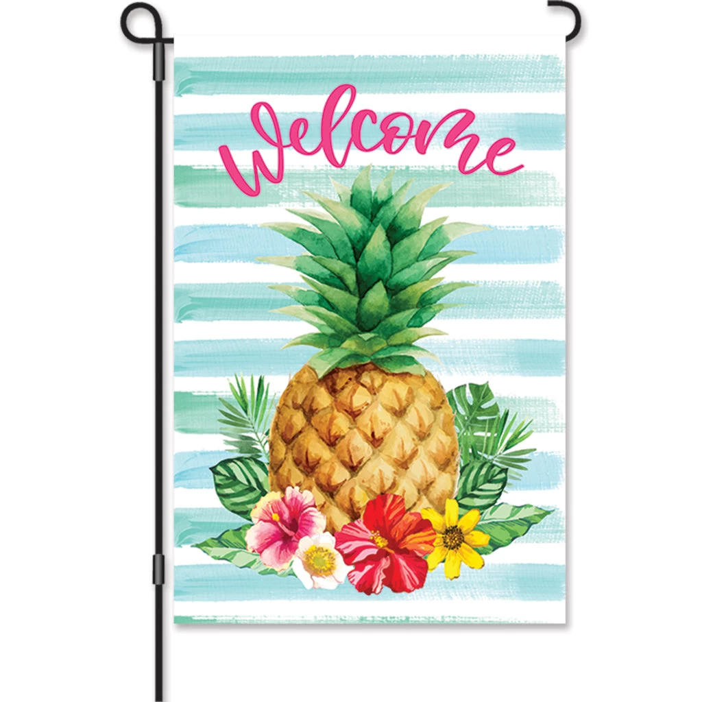 12 In. Flag - Hibiscus Pineapple 4 12 In. Flag - Hibiscus Pineapple - Image 2