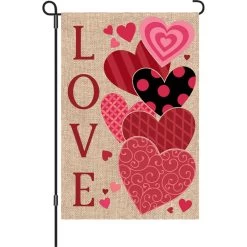 12 In. Flag - Love Hearts