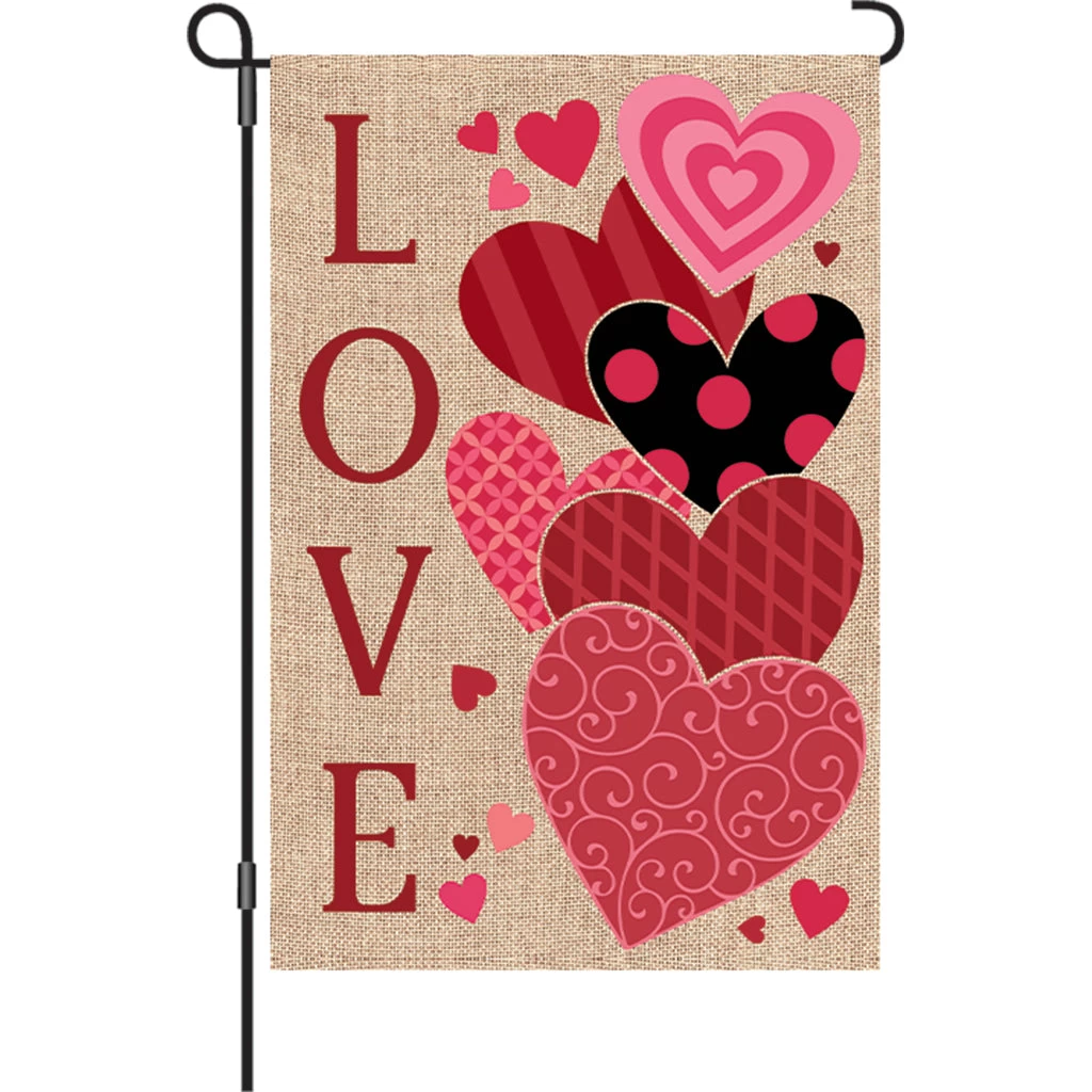 12 In. Flag - Love Hearts 3 12 In. Flag - Love Hearts