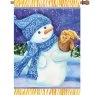 28 In. Flag - Snowman And Owl 2 28 In. Flag - Snowman And Owl -Kite Shop 57031g SnowmanAndOwl