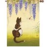 28 In. Flag - Wisteria Cat -Kite Shop 57066g WisteriaCat