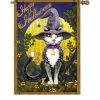 28 In. Halloween House Flag - Candy Corn Cat