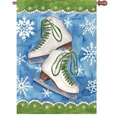 28 In. Flag - Ice Skates & Snow