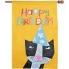 Applique Flag - Birthday Kitty -Kite Shop 57107