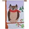 Applique Flag - Winter Owl -Kite Shop 57109