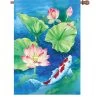 28 In. Flag - Lotus Koi 2 28 In. Flag - Lotus Koi -Kite Shop 57112g LotusKoi